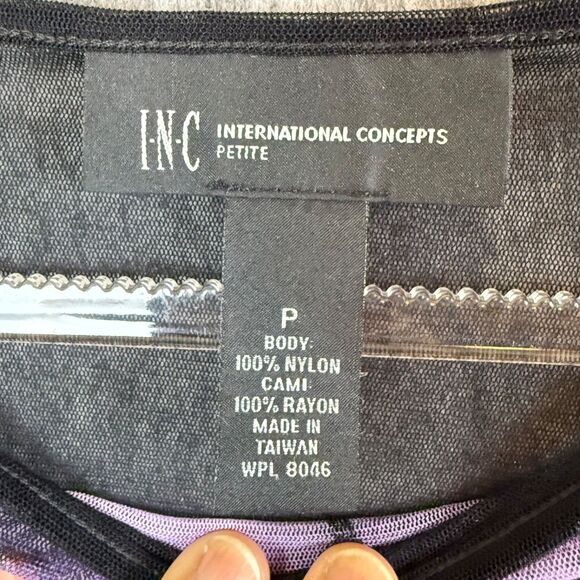 Y2K Vtg Mesh Top Purple Black Cyber Boho Fairy Grunge Whimsigoth Corpcore Sz P - Picture 5 of 11